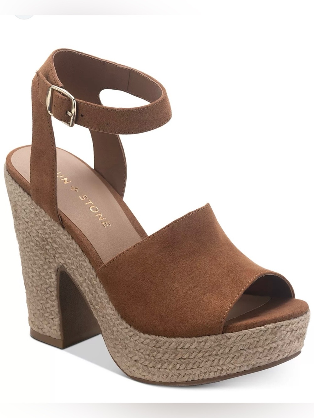 New Women’s Sun + Stone  Espadrille  Cognac Boho Festival Summer Sandals Size 10